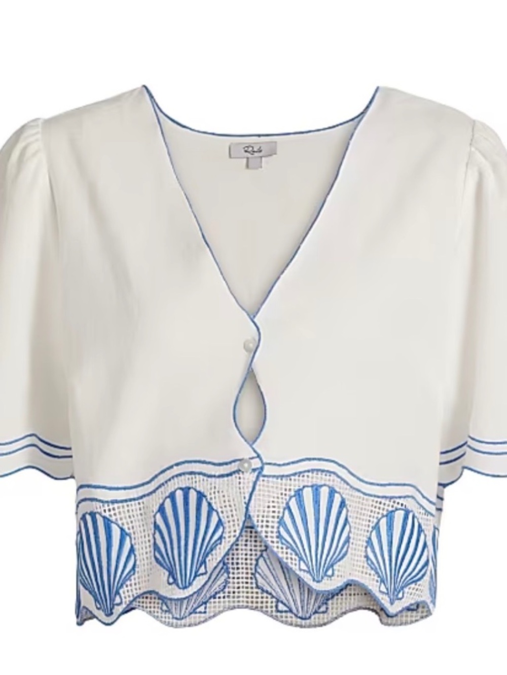 NWT RAILS Venice Shell Embroidered cotton and linen blend shirt size medium